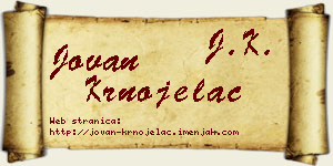 Jovan Krnojelac vizit kartica